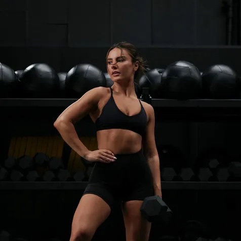 Krissy Cela in the gym