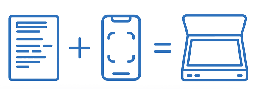A document plus a phone equals a scanner