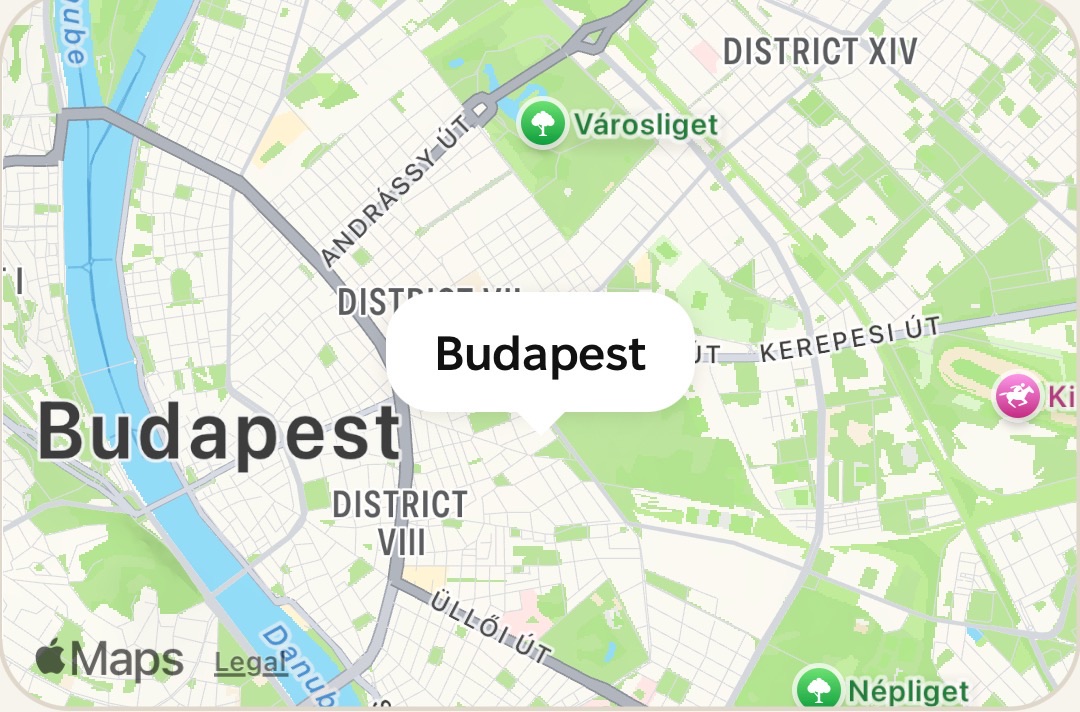 Map of Budapest